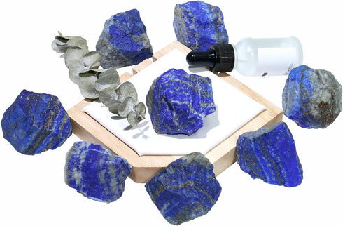 Raw Lapis Lazuli Stone Crystals Bulk, Real Gemstones and Healing Crystals, Rocks and Minerals (1LB)