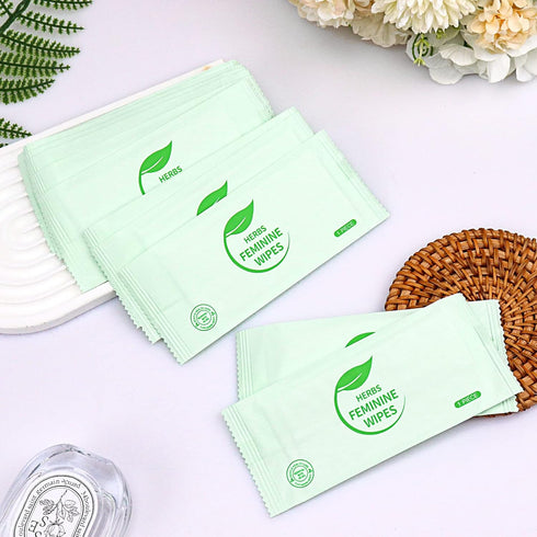 100 Pack Individually Wrapped Personal Hygiene Wipes, Feminine Wipes with Plant Extracts, Travel Essential