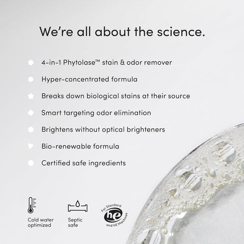 Dirty Labs Scent Free Bio Enzyme Laundry Booster, 48 Loads, Hyper Concentrated, Nontoxic, Biodegradable