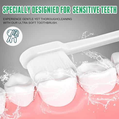 24 PCS Ultra Soft Toothbrush - Extra Soft Bristles for Adults, Gentle on Fragile Gums
