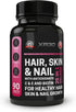 Hair, Skin & Nail Supplements with Antioxidants C & E and Biotin - 90 Tablets