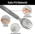 EUSOAR Plastic Forks and Spoons, 100 Pcs 6.8"x1.3" Heavy Duty Disposable Sporks for Party Bulk Picnic