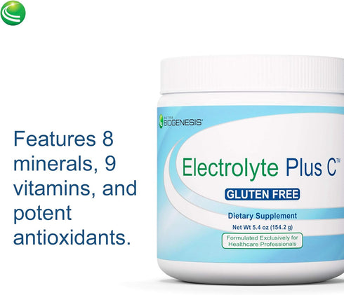 Nutra BioGenesis Electrolyte Plus C - Delicious Powder with Trace Minerals, Vitamins & Herbal Antioxidants