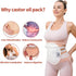 Pack Castor Oil Wrap for Stomach (Compress) - Premium Cotton Flannel Castor Oil Pads with Soft Straps for Liver Detox