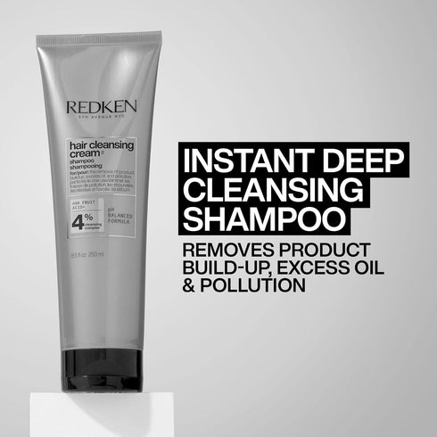 Redken Detox Hair Cleansing Cream - Clarifying Shampoo for All Hair Types, Removes Buildup and Strengthens Hair Cuticle