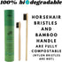 Pack 4 4 Gaia Guy Natural Bristle Bamboo Toothbrush Family (NO Nylon - Horsehair ONLY) - Totally Compostable