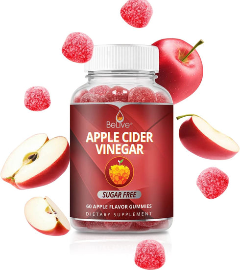 Gummies Gummies (120 2 Pack BeLive Apple Cider Vinegar Sugar Free Great for Digestion & Healthy Diet - Gluten Free, No