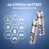 QLRR 8 Pack 1.5V 3600mWh 1200x Rechargeable Lithium AA Batteries with Fast Charger High Capacity AA Batteries Constant