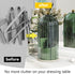 Makeup Brush Holder with Dustproof Cover, 360 Rotating Organizer for Vanity Bathroom (Green)
