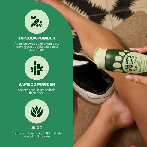 Shoe Deodorizer & Foot Powder - Ultimate Foot Powder for Smelly Feet & Odor Control - Sweat-Absorbing & Odor Eliminator