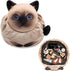 Drawstring Makeup Bag, Cat Makeup Bag, Travel Organizer, Cosmetic Pouch for Women, Lay Flat Gifts for Cat Lovers