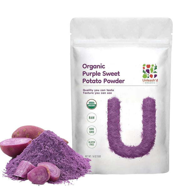 UNLEASH'D ORGANIC Unleashd Organic Purple Potato Powder 16 oz | 100% Pure & Natural
