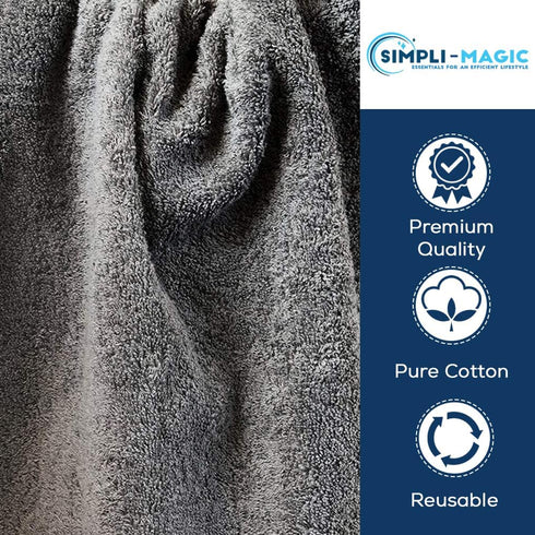 SIMPLI-MAGIC Towels, Hand, Gray 12 Count by SIMPLI-MAGIC