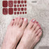 WOKOTO 20 Sheets Solid Toe Nail Polish Strips Stickers and 1 Nail File Manicure Kit for Women Girls