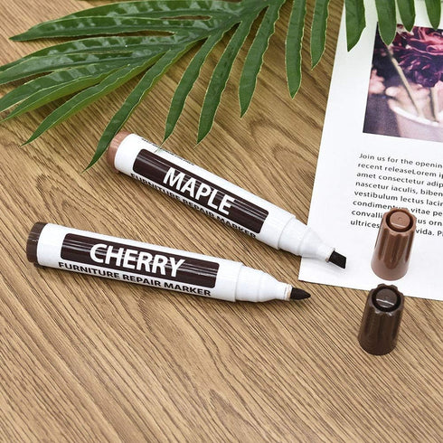 CALIDAKA Wood Repair Markers, Touch Up Pen for Stains, Scratches, Furniture Repair, Black