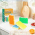 LAUNDRYLUX 4 Pack Scrub Sponge, Dual-Sided Temperature-Responsive Scrubber - Non-Scratch - Multipurpose Dish Sponges