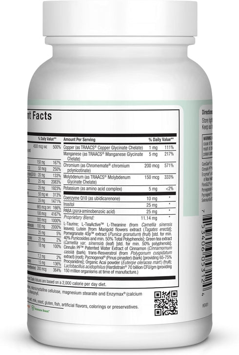 Maxi Health Two Complete Multivitamins and Minerals, Full Potency, 120 Capsules, Kosher