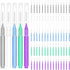 EasyHonor Braces Brush for Cleaner Interdental Brush, Toothpick Dental Flossing Tool (5 Colors, 75pcs)