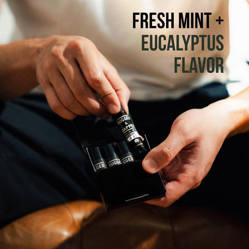 RUGGED & DAPPER Lip Balm for Men, Certified Organic, 4 Pack, Hydrating Mens Chapstick