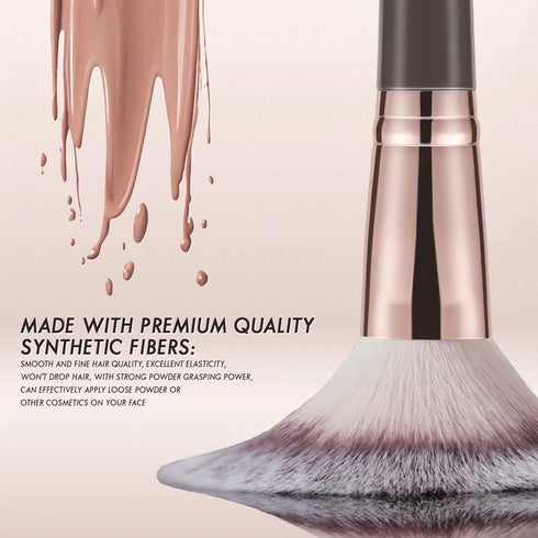 KINGMAS Foundation Makeup Brush, Double-ended Angled/Round Top Contour Brush for Liquid Powder, Concealer Cream Blush