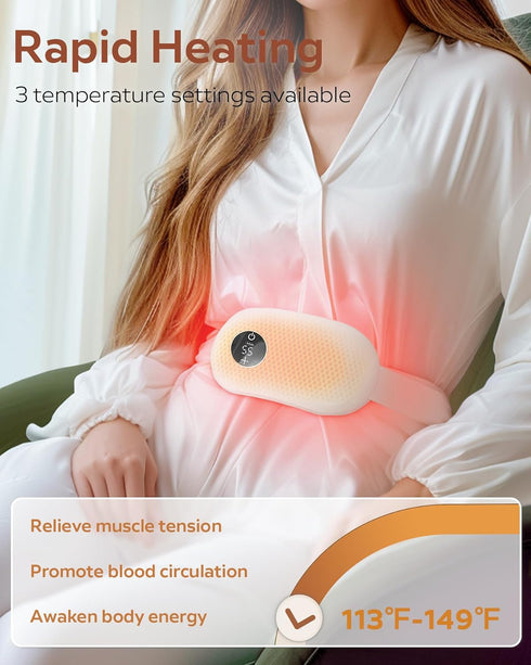RIMIRICO 3 3 Tummy Portable Heating Pad, Heating Pad for Period Cramps, Fast Heating PadWearable Heating Pads