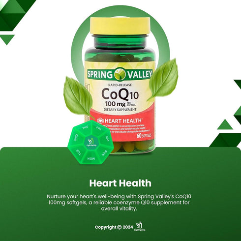 Rapid-Release CoQ10, 100 mg, 60 Softgels, Bundle Exclusive Vitamins & Minerals, A to Z, Weekly Pill Organizer