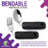 Mars Wellness 3-Piece Weighted Utensils Set - Heavy Duty Stainless Steel Fork, Knife, Spoon for Elderly, Hand Tremors