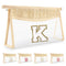 Personalized Initial Letter Bag, Boho Straw Clear Makeup Bag, Small Chenille Varsity Letter Bag for Women, K