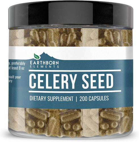 Earthborn Elements Celery Seed Extract 200 Capsules | Pure & Undiluted | No Additives