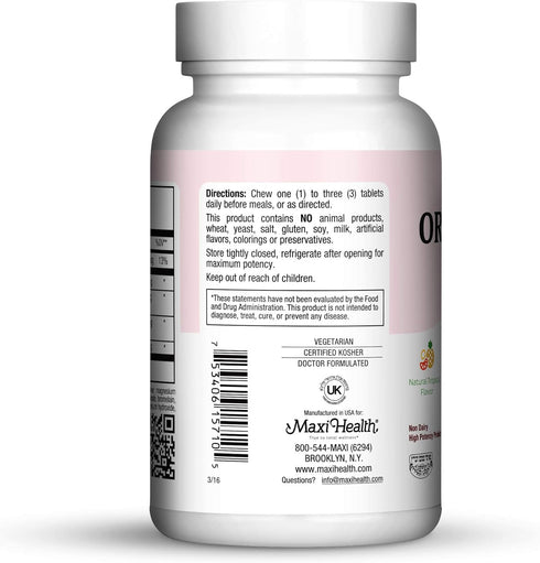 Chewable Oraldophilus, Maxi-Health - Non Dairy Probiotics, Tropical Flavor, 100 Chewies