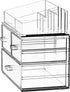 ZHIAI Stackable Storage Drawers, Clear Acrylic Bathroom Counter Organizer for Makeup, Kitchen Cabinets, Home Storage