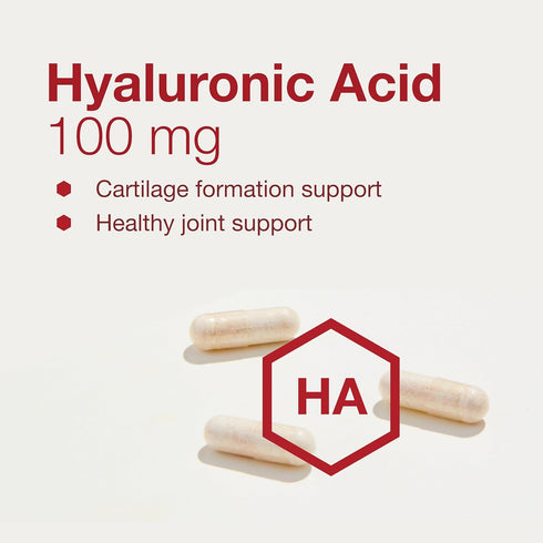 PROTOCOL FOR LIFE BALANCE Hyaluronic Acid, 100mg - Skin & Joint Support, 60 Veg Caps