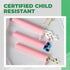 10 Pack 116mm Plastic Pop Top Tube, Child Resistant Smell Proof Containers for Herbs, UV and Moisture Resistant - Pink