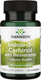 Swanson Indole-3-Carbinol with Resveratrol - I3C Supplement Promoting Cellular Protection - Natural