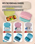 4 PC Pill Case, 3 Removable Compartments BPA-free Pill Box, Day Organizer for Travel Storage of Vitamins, Fish Oil, or