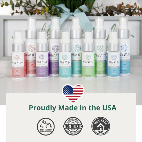 Omaze Mist N’ Go Travel Bathroom Spray - Toilet Odor Eliminator & Air Freshener - Fresh Linen Daily Pack (2oz x1 + 1oz