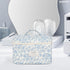 Large Floral Quilted Makeup Bag for Women, Cotton Cosmetic Bag Set, Flower Travel Toiletry Bag