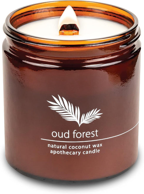 Hemlock Park Oud Forest Apothecary Hand-Poured Scented Candle | Crackling Wood Wick,