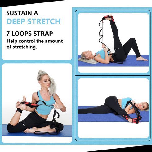 Foot and Calf Fascia Stretcher for Plantar Fasciitis - Physiotherapy Stretching Strap for Heel Spurs, Calf, Thigh, Hip