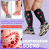 Tinojye 4 20-30 mmHg Pairs Plus Size Compression Socks,Extra Wide Calf Knee High Compression Socks for Men Women