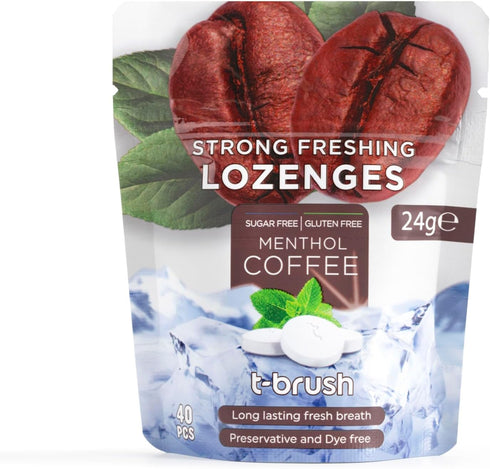 t-brush - Coffee Mint Flavored Refreshing and Breath Odor Prevention Lozenge