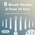 Electric Toothbrush for Adults and Kids, Blue, with 8 Brush Heads, Tongue Scraper, 40000 VPM Deep Clean, 120 Days Charge