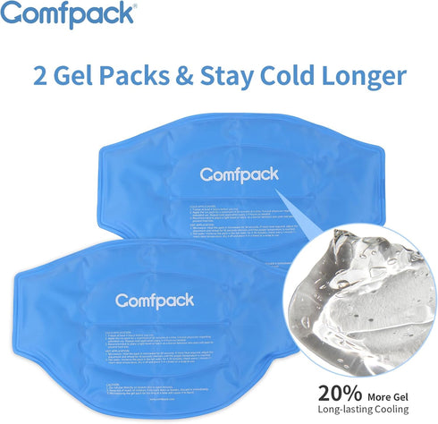 Back Ice Pack for Lower Back Pain Relief with Compression, 2 Gel Packs for Sciatic Pain