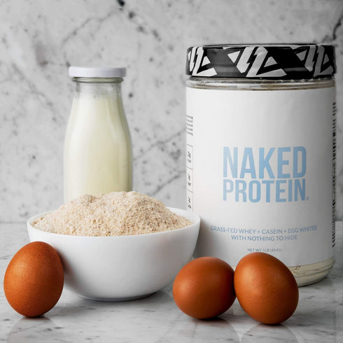 Naked Protein Powder Blend - Unflavored Egg, Whey and Casein Protein