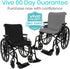 Vive Wheelchair Sheepskin Pad - Seat & Backrest Cover - Accessories for Back Pain Relief for Seniors, Adults - Bed Sore