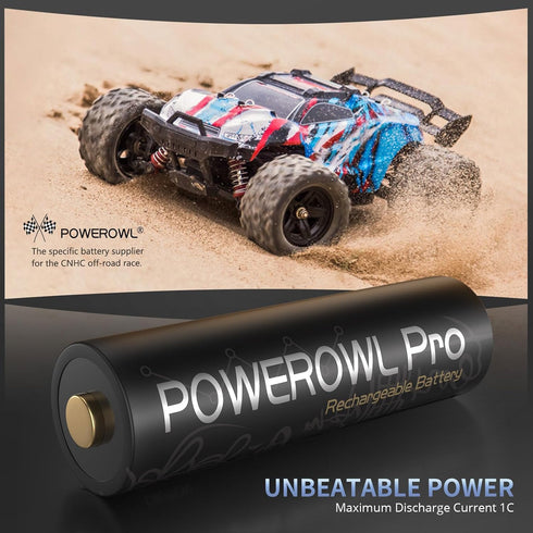 POWEROWL 2800mAh, -12 Count Rechargeable AA Batteries, High Capacity Premium NiMH Double A Battery