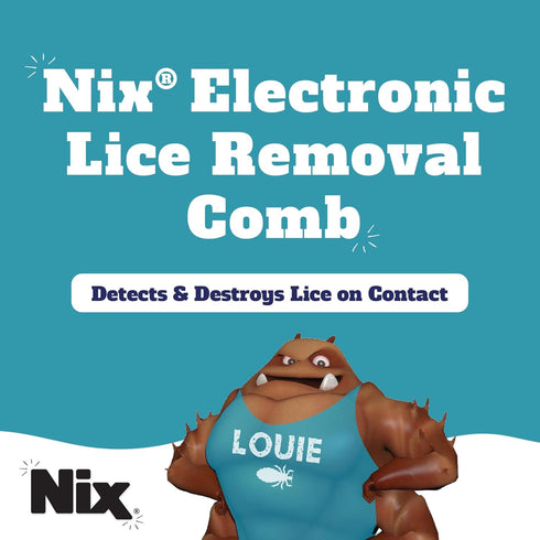 Nix Electronic Lice Comb - Instantly Kills Lice & Eggs, Removes from Hair