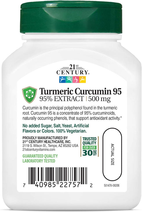 21st Century Curcumin 95 Herbal Supplements, 45 Count