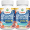 2400MG Liposomal Glutathione Supplement with Vitamin C, Non-GMO Antioxidant for Immune System, 120 Softgels