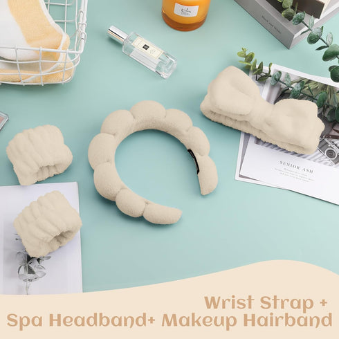 SPA Headband for Women for Washing Face, Makeup Headband & Hair Band for Face Wash, 4 Pcs